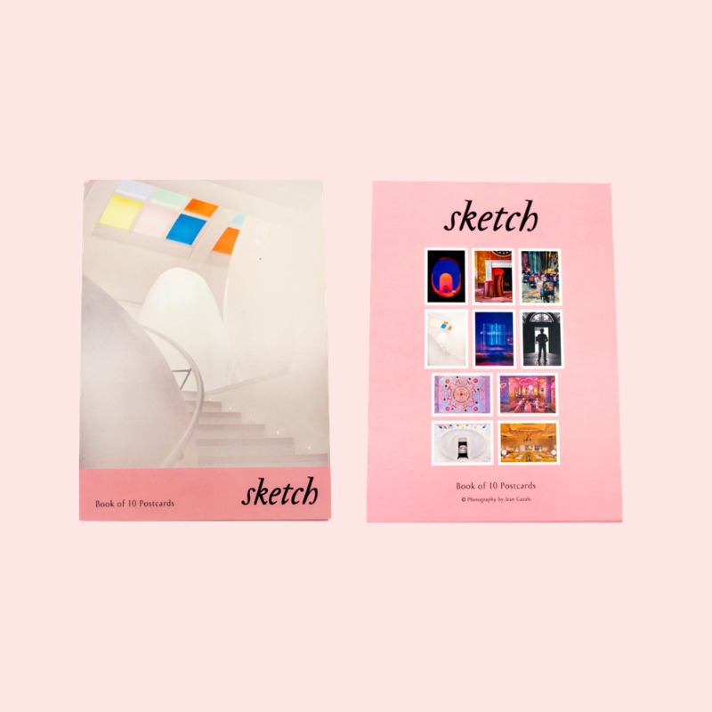 Load image into Gallery viewer, Two 'sketch' postcard books on a light pink background